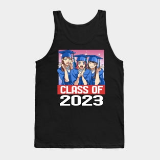 Class Of 2023 Seniors Graduation Grad Student Anime Girls Tank Top